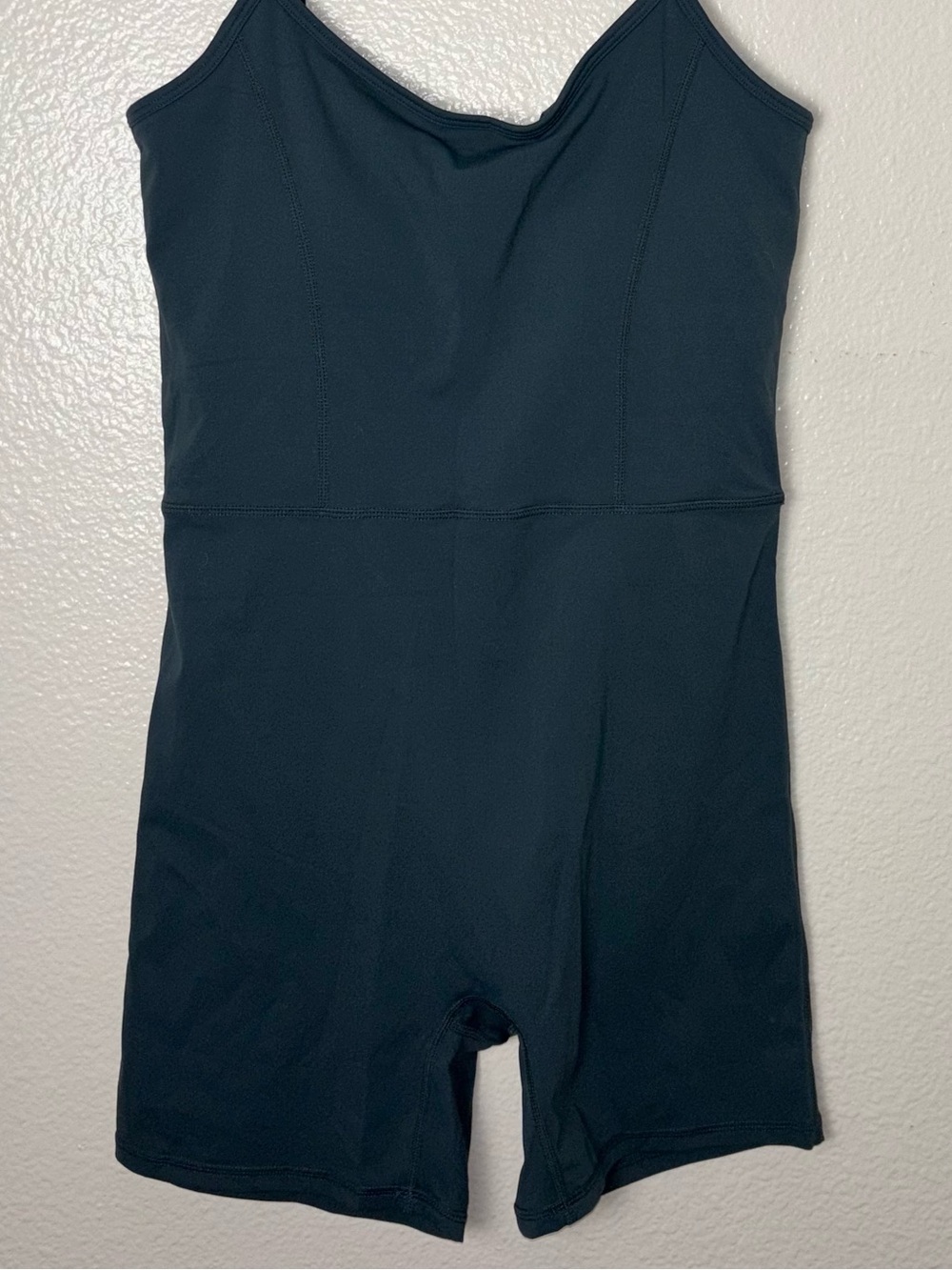 NWT QINSEN Womens Spaghetti Strap Bodycon Romper Short Jumpsuit Size XL TEAL - Picture 6 of 16